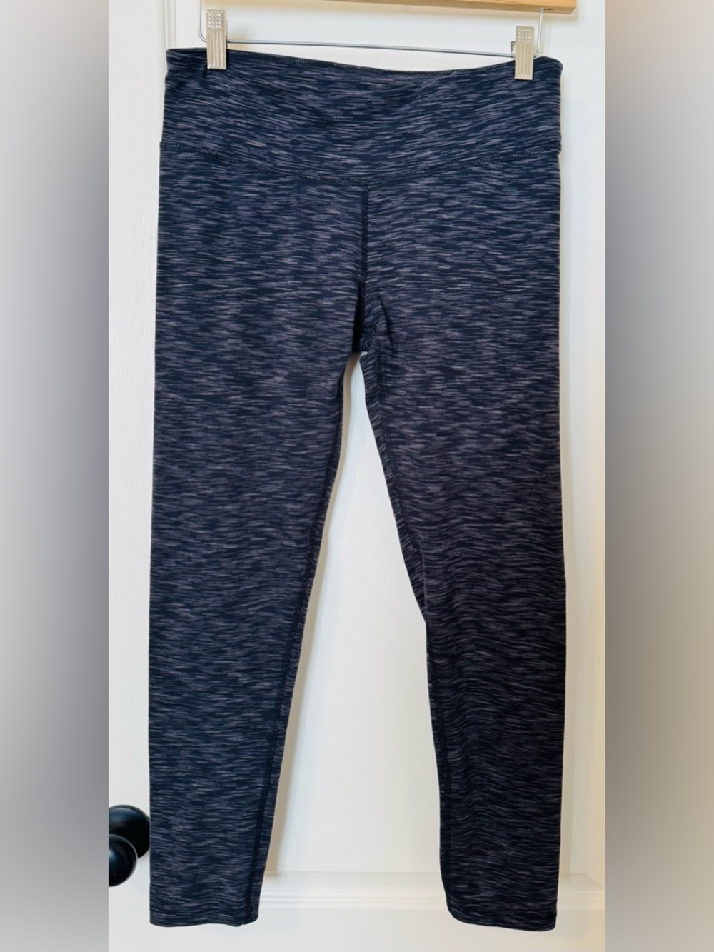 Danskin Women’s Black & Grey space-Dye Active Leggings Size Medium